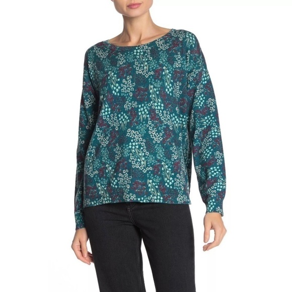 𝅺New Size S Joie Eloisa Blossom Sweater Blue $298 - Picture 1 of 6